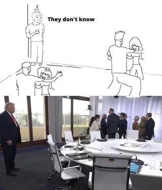They don't know meme vs G7 Trump Loner photo