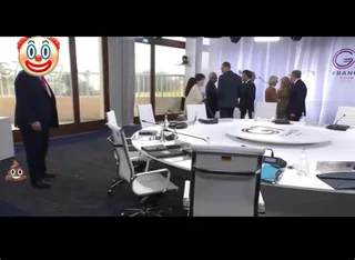 G7 Trump Loner clown meme edit